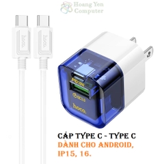 Bộ Sạc Nhanh 30W Hoco DM-C3 - Type C to Lighting PD30W hoặc Type C to Type C PD30W - Hoangyencomputer