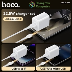 Bộ Sạc Nhanh VOOC Hoco DMC5 (VOOC 22.5W) - BH 12 Tháng | Cốc Sạc Quick Charge 18W - Hoàng Yến Computer