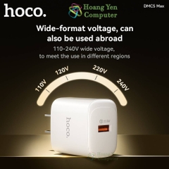 Bộ Sạc Nhanh VOOC Hoco DMC5 (VOOC 22.5W) - BH 12 Tháng | Cốc Sạc Quick Charge 18W - Hoàng Yến Computer