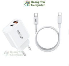 Bộ Sạc Nhanh PD 20W Remax RP-U120 Chính Hãng 2 Cổng Sạc (Cổng USB + Cổng Type C) - BH 12 Tháng - Hoàng Yến Computer