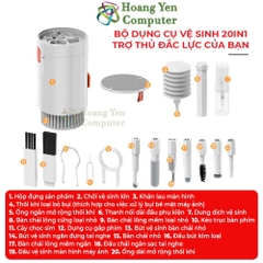 Bộ Vệ Sinh Đa Năng 20 in 1 - Vệ Sinh Laptop, Bàn Phím, Tai Nghe, Máy Ảnh - Hoàng Yến Computer