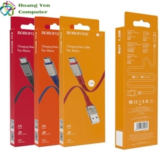 Cáp Sạc MICRO USB Borofone BU7 Dài 1.2M Dây Dù Cho Android - BH 12 Tháng 1 đổi 1 (MÀU SẮC NGẪU NHIÊN)