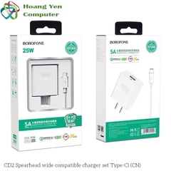 [CÁP TYPE C] Bộ Sạc Nhanh Borofone CD2 Sạc Nhanh QC3.0 VOOC - BH 1 Năm Chính Hãng