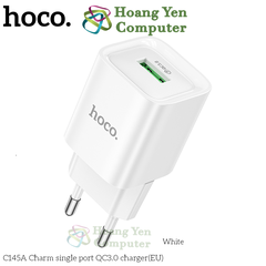 Cốc Sạc Nhanh Hoco C145A 1 Cổng USB QC3.0, Sạc Nhanh 18W - BH 12 Tháng - Hoàng Yến Computer