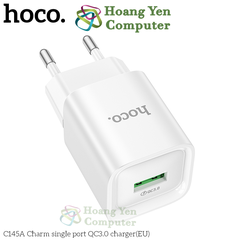 Cốc Sạc Nhanh Hoco C145A 1 Cổng USB QC3.0, Sạc Nhanh 18W - BH 12 Tháng - Hoàng Yến Computer