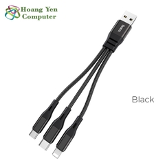 [25CM] Cáp Sạc Hoco X47 3 Đầu IPhone - Micro Usb - Type C Dây Dù Chống Đứt Dài 1M - BH 6 Tháng 1 đổi 1