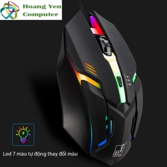 Chuột Có Dây Chasing Leopard K2 Led 7 Màu Đơn Sắc, 1600DPI - BH 12 Tháng