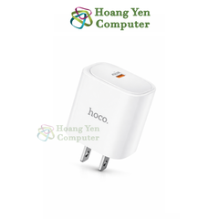 Cốc Sạc Nhanh HOCO DMC5 PD 20W Type-C – Thiết Kế Gọn, Chuẩn US - Chính Hãng BH 12 Tháng - Hoangyencomputer