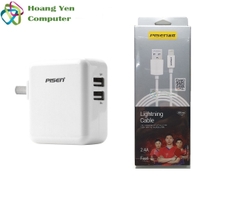 (COMBO MỚI) Combo Cốc và Cáp Sạc 10W Pisen cho iPhone iPad - BH 6 Tháng