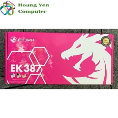[WHITE] Bàn Phím Cơ E-Dra EK387 ICE WHITE Đèn Led Trắng, Chống Nước - BH 2 Năm Chính Hãng