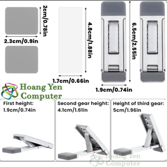 Giá Đỡ Laptop Chất Liệu Hợp Kim Nhôm - Nhỏ Gọn, Tản Nhiệt Tốt, Chịu Lực Tốt - Hoàng Yến Computer