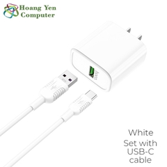 [CÁP TYPE C] Bộ Sạc Nhanh Hoco C69 22.5W Sạc Nhanh QC3.0, VOOC, DASH, SUPER CHARGE - BH 1 Năm Chính Hãng