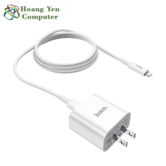 Bộ Sạc Nhanh 20W Cho IPhone IPad Hoco C76 + Cáp Sạc TYPE C - LIGHTNING (QC3.0, PD 20W) - BH 1 Năm Chính Hãng