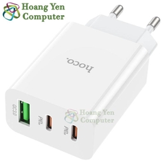 Cốc Sạc Nhanh PD 20W Hoco C99A - 3 Cổng Sạc (2 Cổng USB + Cổng Type C) - BH 6 Tháng Chính Hãng - Hoàng Yến Computer