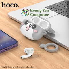 Tai Nghe Bluetooth V5.3 Hoco EW48 Hình Mèo Đáng Yêu - Âm Thanh Rõ Nét Chuẩn Stereo - BH 12 Tháng - Hoàng Yến Computer