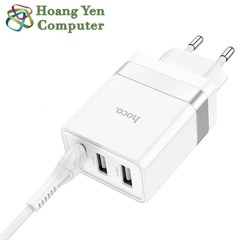 Cốc Sạc Nhanh PD 30W Hoco N21 Pro - 3 Cổng Sạc (2 Cổng USB + Cổng Type C) - BH 6 Tháng Chính Hãng - Hoàng Yến Computer
