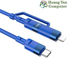 Cáp Sạc Nhanh Hoco U106 2in1 (Type C to Lightning hoặc Type C to Type C) - BH 12T Chính Hãng - Hoàng Yến Computer