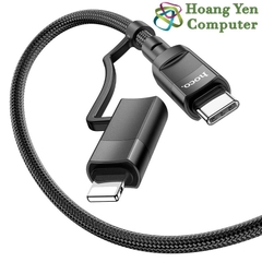 Cáp Sạc Nhanh Hoco U106 2in1 (Type C to Lightning hoặc Type C to Type C) - BH 12T Chính Hãng - Hoàng Yến Computer