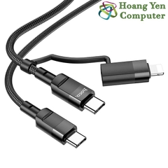 Cáp Sạc Nhanh Hoco U106 2in1 (Type C to Lightning hoặc Type C to Type C) - BH 12T Chính Hãng - Hoàng Yến Computer
