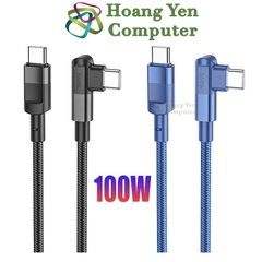 Cáp Sạc Type C to Type C 100W Hoco U108 - Chân Cắm L, Chiều Dài 1M, 2M - Chính Hãng - Hoàng Yến Computer