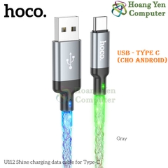 Cáp Sạc Nhanh Hoco U112 - Đèn Led Đổi Màu Siêu Đẹp, Chiều Dài 1M - Hoangyencomputer