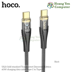 Cáp Sạc Nhanh Hoco U121 Crystal Charging Data Cable 27W–60W, Dây Dù, Đèn LED - BH 1 Năm - Hoàng Yến Computer
