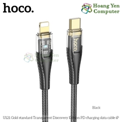 Cáp Sạc Nhanh Hoco U121 Crystal Charging Data Cable 27W–60W, Dây Dù, Đèn LED - BH 1 Năm - Hoàng Yến Computer