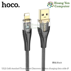 Cáp Sạc Nhanh Hoco U121 Crystal Charging Data Cable 27W–60W, Dây Dù, Đèn LED - BH 1 Năm - Hoàng Yến Computer