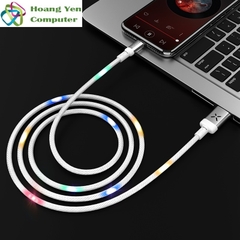 Cáp Sạc Nhanh TYPE C Hoco U63 Cho Android Có Cảm Led Cảm Biến Âm Thanh - BH 1 Năm
