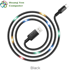 Cáp Sạc Nhanh TYPE C Hoco U63 Cho Android Có Cảm Led Cảm Biến Âm Thanh - BH 1 Năm