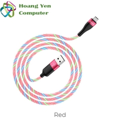 Cáp Sạc Nhanh TYPE C Hoco U85 Cho Android Có Đèn Led Trên Dây - BH 1 Năm