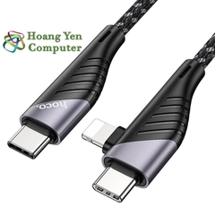 Cáp Sạc Nhanh 60W Hoco U95 2IN1 (Type C to Type C hoặc Type C to Lighting) Dài 1.2M - Hoàng Yến Computer