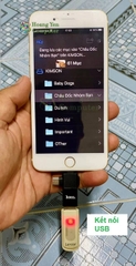 Đầu Chuyển OTG 2 in 1 Hoco UA17 - Đầu Chuyển IP ra USB hoặc Type C ra USB - Dùng để Kết Nối USB, Thẻ Nhớ vào Điện Thoại