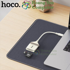 Đầu Đọc Thẻ Nhớ Hoco UA40A Type-C 2in1 – Hỗ Trợ SD/TF, Tốc Độ 480Mbps - BH 12 Tháng - Hoàng Yến Computer