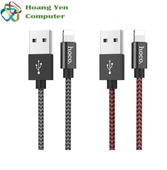 Cáp Sạc Nhanh Lightning Hoco X14 MAX Cho IPhone IPad Dây Dù 1M Chống Đứt - BH 1 Năm (MÀU SẮC NGẪU NHIÊN)