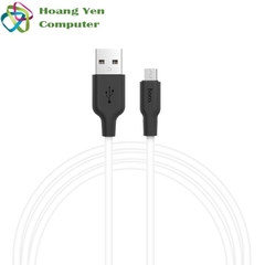 [1M] Cáp Sạc MICRO USB Hoco X21 Plus Dây Silicon Mềm Dẻo Chống Cháy Dài 1M - BH 1 Năm