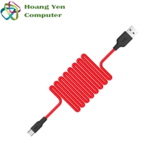 [1M] Cáp Sạc TYPE C Hoco X21 Plus Dây Silicon Mềm Dẻo Chống Cháy Dài 1M - BH 1 Năm