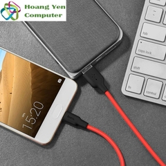[1M] Cáp Sạc TYPE C Hoco X21 Plus Dây Silicon Mềm Dẻo Chống Cháy Dài 1M - BH 1 Năm