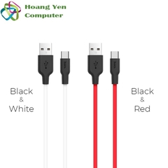 [1M] Cáp Sạc TYPE C Hoco X21 Plus Dây Silicon Mềm Dẻo Chống Cháy Dài 1M - BH 1 Năm