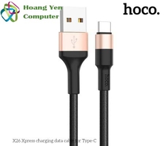 Cáp Sạc Nhanh TYPE C Hoco X26 Dây Dù Chông Đứt cho ANDROID dài 1M - BH 6 tháng 1 đổi 1 (MÀU SẮC NGẪU NHIÊN)