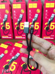 Cáp Sạc Hoco X35 Cho IPhone Dài 25CM Dây Dù - BH 12 Tháng (MÀU SẮC NGẪU NHIÊN)