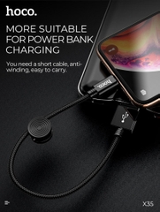 Cáp Sạc Hoco X35 Cho IPhone Dài 25CM Dây Dù - BH 12 Tháng (MÀU SẮC NGẪU NHIÊN)