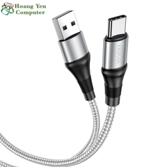 Cáp Sạc Nhanh TYPE C Hoco X50 Dây Dù Chông Đứt cho ANDROID dài 1M - BH 6 tháng 1 đổi 1 (MÀU SẮC NGẪU NHIÊN)