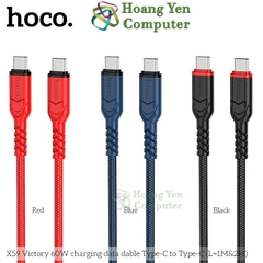 Cáp Sạc Type C to Type C 60W Hoco X59 - Chiều Dài 1M, 2M - Chính Hãng - Hoàng Yến Computer