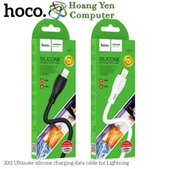 [1M] Cáp Sạc IPhone Hoco X61 Dây Silicon Mềm Dẻo Chống Cháy Dài 1M - BH 6 tháng