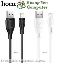 [1M] Cáp Sạc IPhone Hoco X61 Dây Silicon Mềm Dẻo Chống Cháy Dài 1M - BH 6 tháng