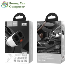 Cốc Sạc Ô Tô Hoco Z28 Power Ocean 2 Cổng Tẩu Sạc, 2 Cổng Sạc USB - BH 6 Tháng - Hoàng Yến Computer