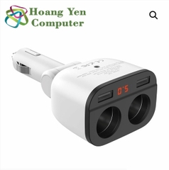 Cốc Sạc Ô Tô Hoco Z28 Power Ocean 2 Cổng Tẩu Sạc, 2 Cổng Sạc USB - BH 6 Tháng - Hoàng Yến Computer