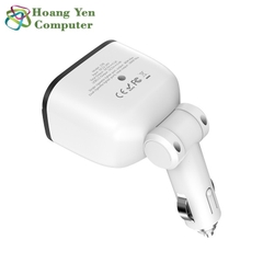 Cốc Sạc Ô Tô Hoco Z28 Power Ocean 2 Cổng Tẩu Sạc, 2 Cổng Sạc USB - BH 6 Tháng - Hoàng Yến Computer