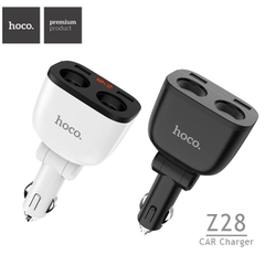 Cốc Sạc Ô Tô Hoco Z28 Power Ocean 2 Cổng Tẩu Sạc, 2 Cổng Sạc USB - BH 1 Năm